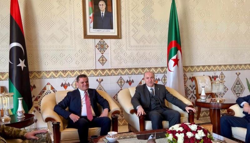 رئيس حكومة الوحدة الوطنية في ليبيا عبد الحميد الدبيبة يصل إلى الجزائر