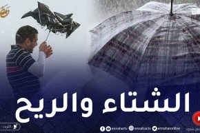 أحوال الطقس: أمطار على معظم المناطق الداخلية ورياح قوية في الجنوب