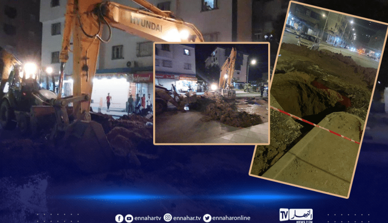 هبوط لأرضية بمدخل حي “الروشي” في سيدي بلعباس يحدث حفرة بعمق 3 أمتار