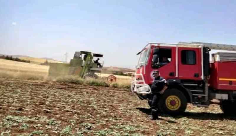 الشلف: الحماية المدنية تنصب تشكيلا إسعافيا لتأمين حملة الحصاد والدرس