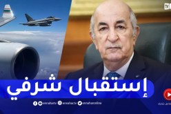 مقاتلتـ.ـان من سـ.ـلاح الجو الإيطالي ترافقان الطائرة الرئاسية للرئيس تبون