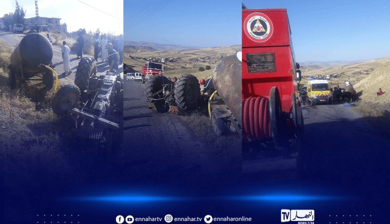 الشلف..اصابة شخص اثر انقلاب جرار في بلدية عين امران