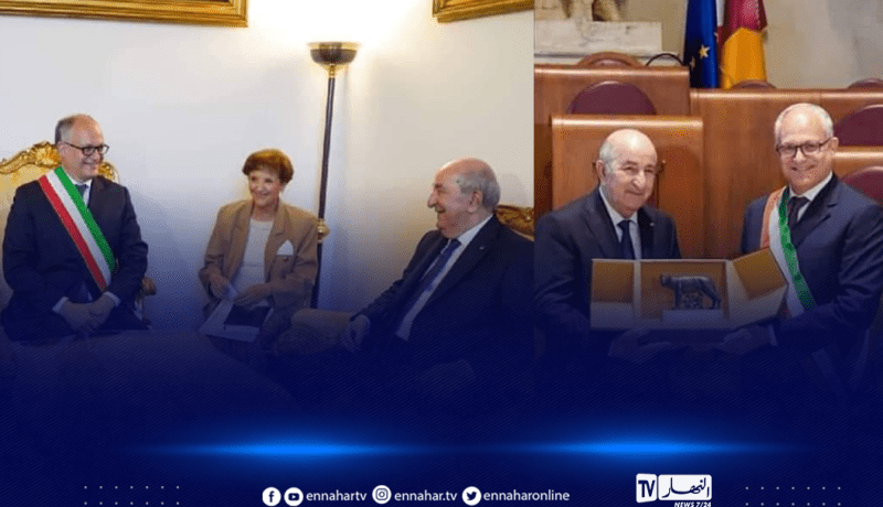 الرئيس تبون يكرّم من قبل عمدة بلدية روما روبيرتو غوالتيري