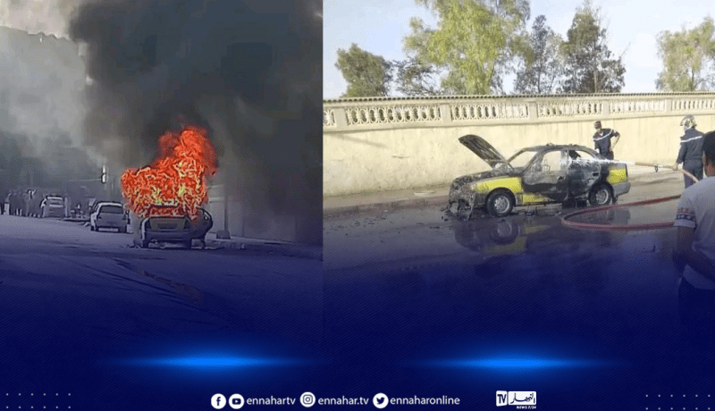 البيض..احتراق سيارة أجرة بالقرب من مقبرة سيدي الشيخ