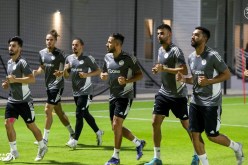 بالصور.. لاعبو الخضر يجرون أخر حصة تدريبية بقطر قبل موعد ايران