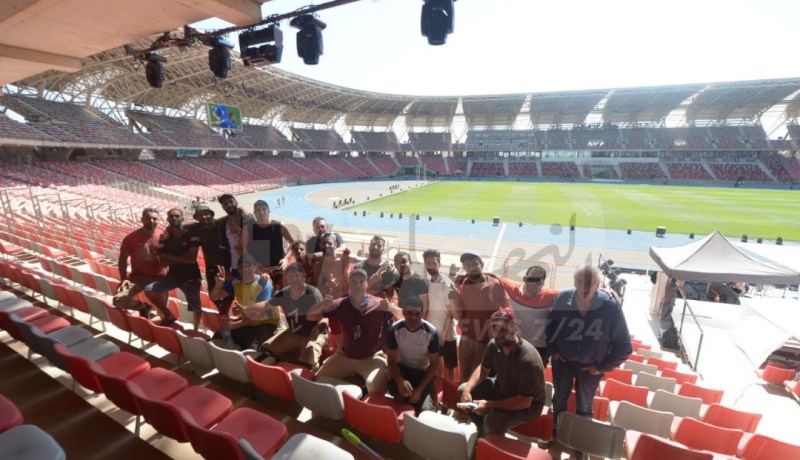  بالصور.. الإنتهاء من جميع التحضيرات للإفتتاح الرسمي للألعاب المتوسطية