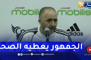 بلماضي: أرضية الملعب كانت مقبولة وحضور الجمهور فاجئني بعد خيبة كأس العالم