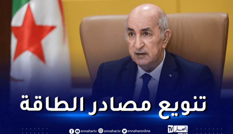 الرئيس تبون يأمر بالتوجه وفق برنامج مدروس لإنتاج الهيدروجين الأخضر والطاقة الشمسية