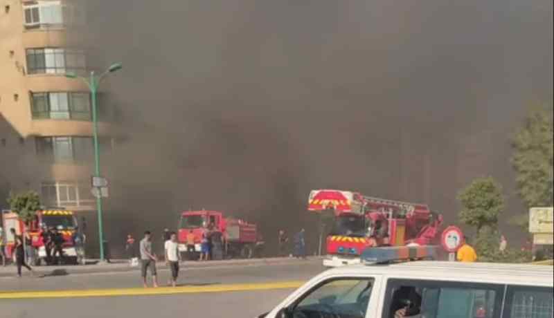 نشوب حريق مهول بمحل للخردوات في المدينة الجديدة علي منجلي بقسنطينة