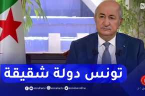 الرئيس تبون: تونس هي دولة شقيقة بأتم معنى الكلمة ولم يسبق أن رأينا من الإخوة التوانسة أمرا سلبيا