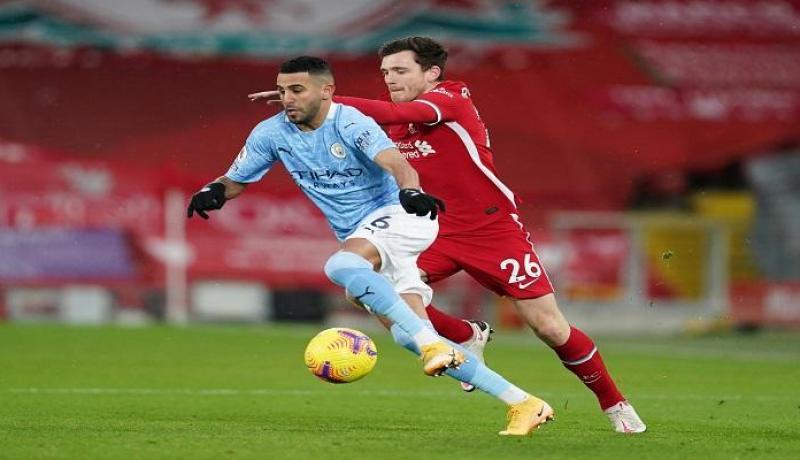 محرز متأخر رفقة السيتي بهدف لصفر أمام ليفربول