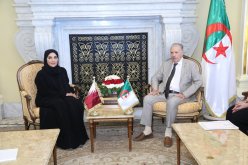 رئيس مجلس الأمة يستقبل رئيسة اللجنة الوطنية لحقوق الإنسان القطرية