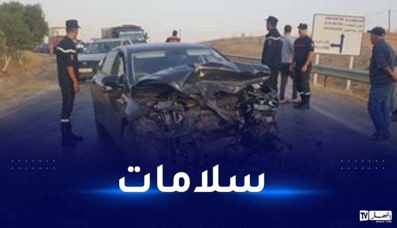 سوق اهراس..إصابة 3 أشخاص في اصطدام بين سيارتين