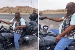 فيديو.. إمام الحرم المكي السابق يرتدي الجينز ويقود دراجة «هارلي»