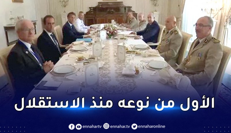 رئيس الجمهورية يترأس مع نظيره الفرنسي اجتماعا لمسؤولي المصالح الأمنية للبلدين