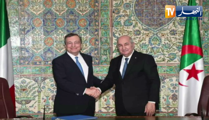 رئيس الجمهورية يجري مكالمة هاتفية مع “ماريو دراغي” رئيس مجلس الوزراء الإيطالي المستقيل