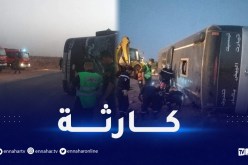كارثة.. 52 ضحية إثر حادث انقلاب حافلة في النعامة