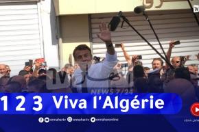 جماهير غفيرة تستقبل ماكرون أمام ديسكو ماغراب بـ 123 فيفا لالجيري