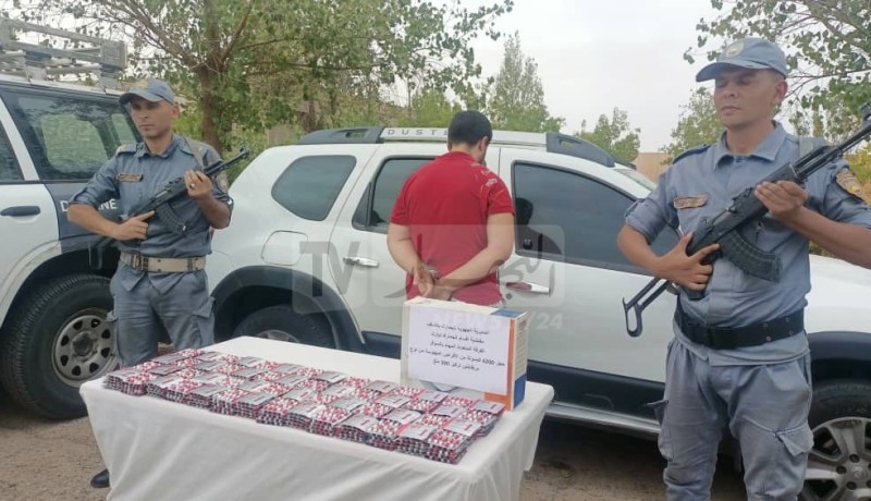 تيارت: الجمارك تحجز 4000 قرص مهلوس بالطريق الوطني رقم 40