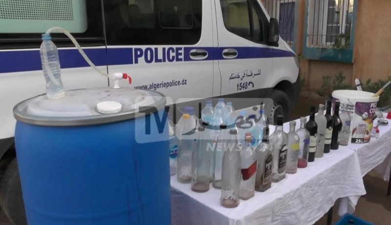 النعامة.. توقيف شخص انشأ ورشة سرية لإنتاج الخمور وبيعها بالعين الصفراء