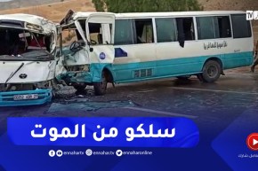 18 جريـ.ـحا في حادث مرور بين حافلتين بالطريق الوطني رقم 06 الرابط بين ولايتي معسكر ووهران