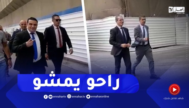 شاهد..تنقل الوزراء من البرلمان الى مجلس الأمة مشياً على الأقدام