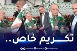 بالصور.. الفريق أول شنڨريحة يُكرم بلماضي وبوقرة ورمان