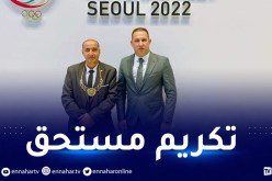 البطل الجزائري نور الدين مرسلي يحظى بتكريم رابطة اللجان الأولمبية