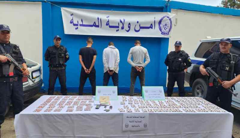 المدية: توقيف 6 أشخاص وحجز كمية معتبرة من الأقراص المهلوسة