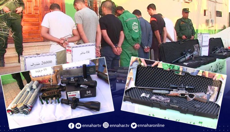 حجز 8 بنادق قناصة وذخيرة وكاتم صوت مهربة من تركيا وليبيا