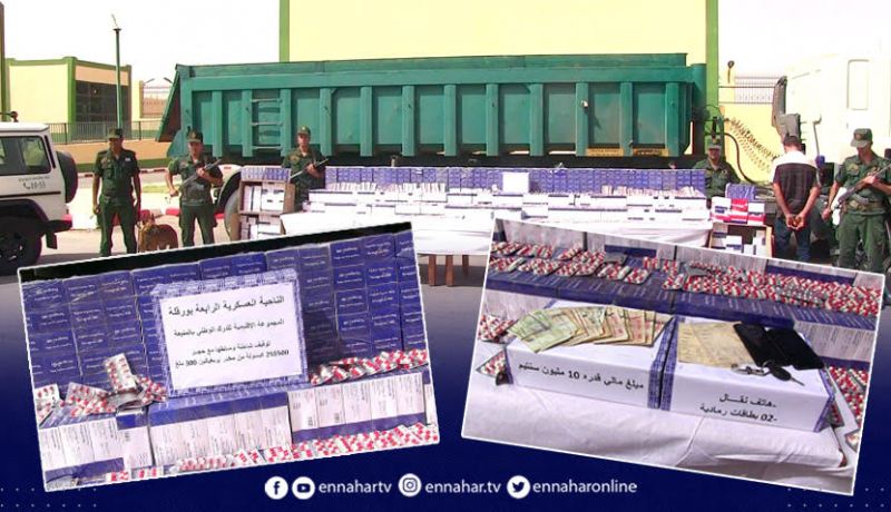 بقيمة قدرت بحوالي 14 مليار سنتيم..درك المنيعة يحبط تهريب أكثر من ربع مليون قرص مهلوس!