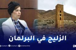 صورة وزيرة الثقافة بوشاح الزليج يشعل المواقع