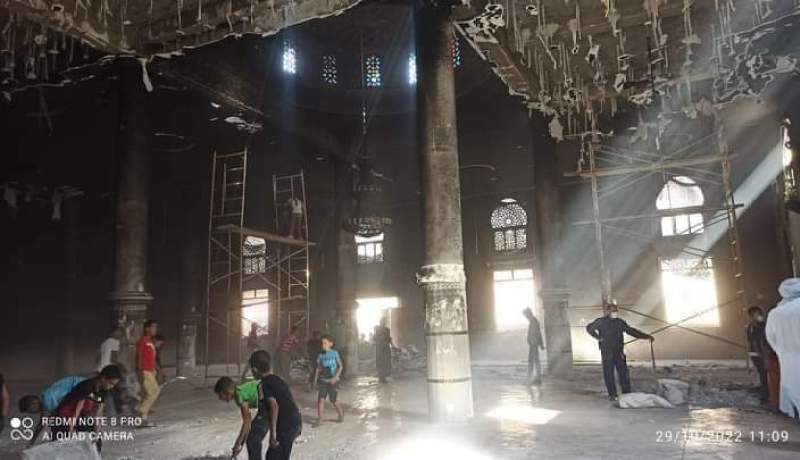 بشار: نشوب حريق مهول في مسجد عبد الله بن عباس
