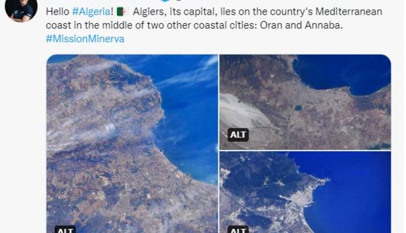 رائدة فضاء أمريكية تنشر صورا رائعة للجزائر من الفضاء