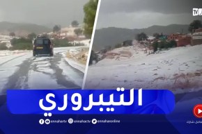 شاهد..تساقط البرد بأعالي جبال بطحية بعين الدفلى