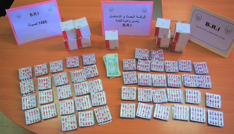 قالمة: توقيف شخصين وحجز 2700 قرص مهلوس