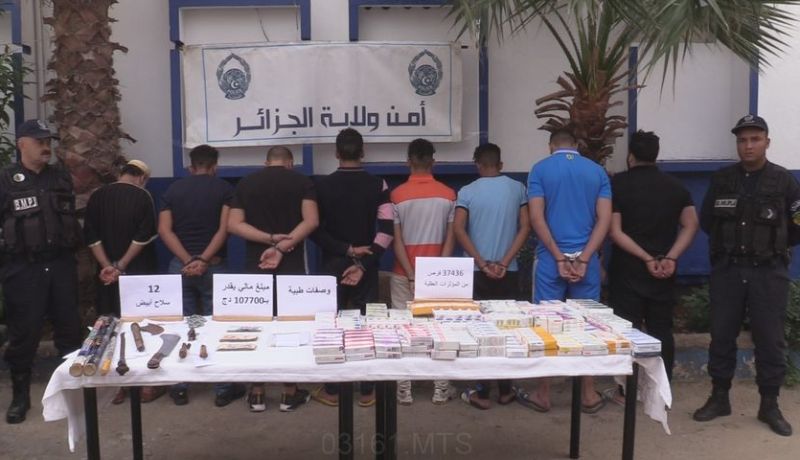 العاصمة.. تفكيك عصابة إجرام وحجز 38 ألف مؤثر عقلي بأولاد فايت