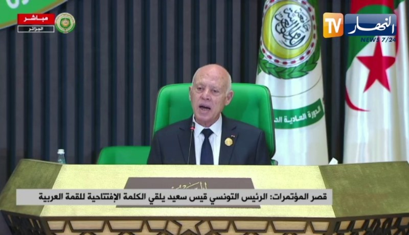 قيس سعيد:” لا يمكن أن يعم السلام إلا باستعادة الحق الفلسطيني”