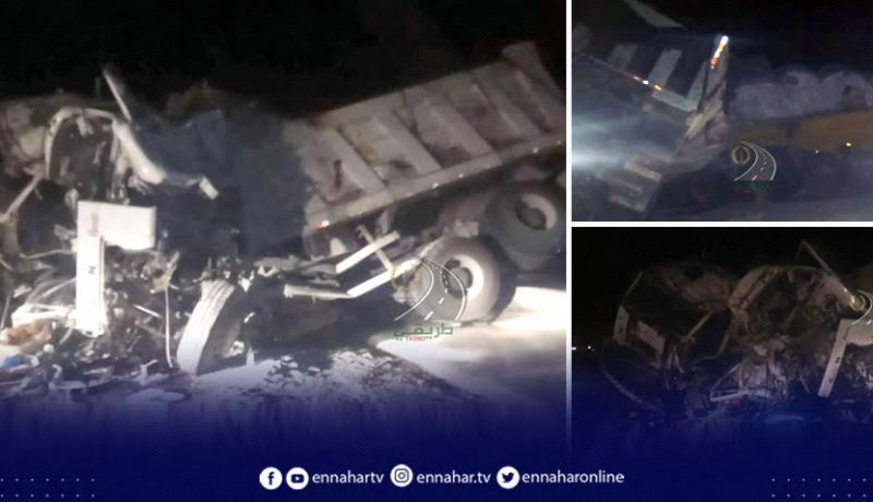 المغير..وفاة شخص وإصابة 2 اخرين اثر حادث مرور بالطريق الوطني رقم 3