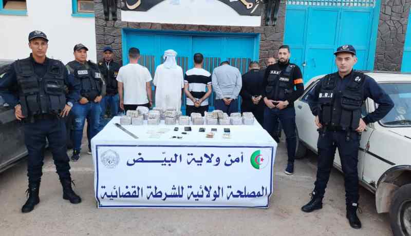 البيض: حجز 23 كلغ من المخدرات وتوقيف 05 أشخاص