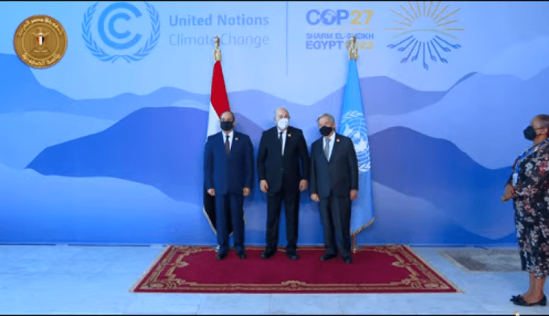 بالفيديو: السيسي وغوتيرش يستقبلان الرئيس تبون في مركز المؤتمرات بشرم الشيخ