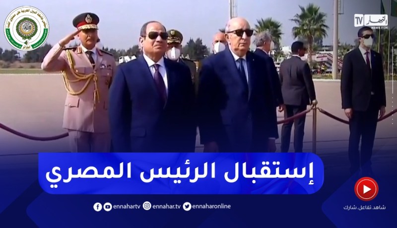 رئيس الجمهورية يستقبل الرئيس المصري عبد الفتاح السيسي