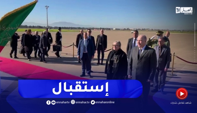 الوزير الأول أيمن بن عبد الرحمان يستقبل رئيسة الحكومة التونسية نجلاء بودن بمطار الجزائر الدولي