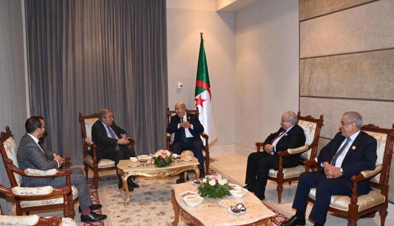 رئيس الجمهورية يجري لقاء مع غوتيريش