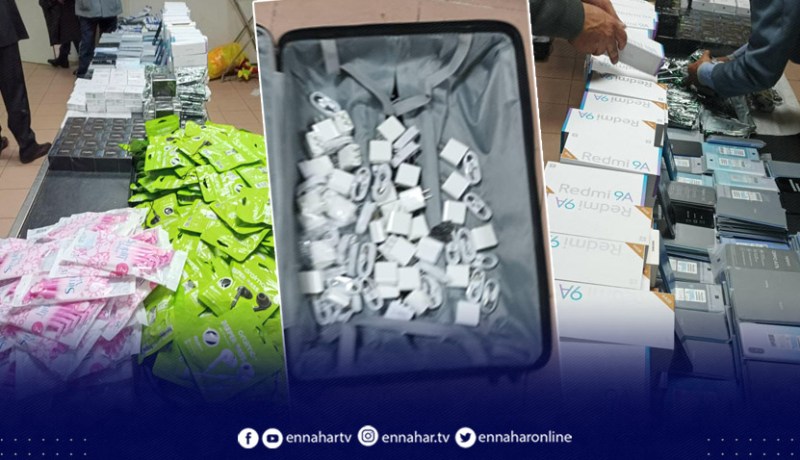 حجز 271 هاتف نقال بمطار العاصمة