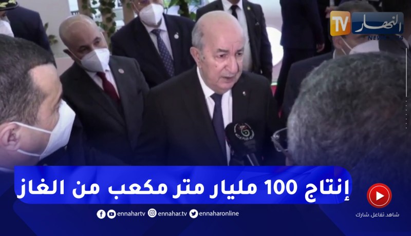 رئيس الجمهورية يدعو إلى إنتاج 100 مليار متر مكعب من الغاز يوجه للتصدير في سنة 2023