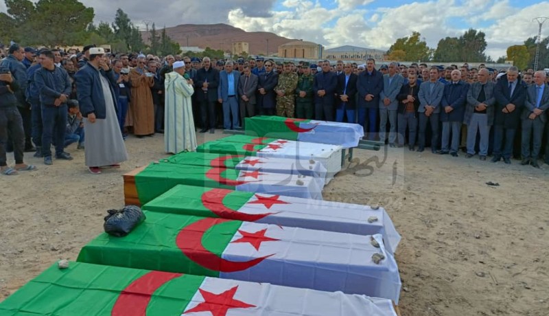 تشييع جثامين ضحايا إنقلاب حافلة بالمسيلة