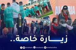 بالصور.. محليو الخضر يحظون بزيارة خاصة قبل نصف نهائي الشان