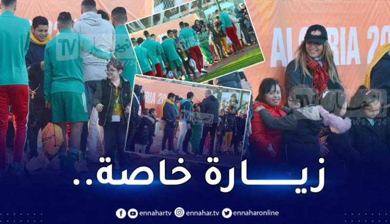 بالصور.. محليو الخضر يحظون بزيارة خاصة قبل نصف نهائي الشان