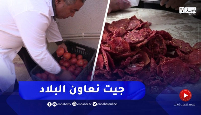 الوادي : خبير جزائري يبتكر طريقة جديدة لتجفيف الطماطم بالطاقة الشمسية